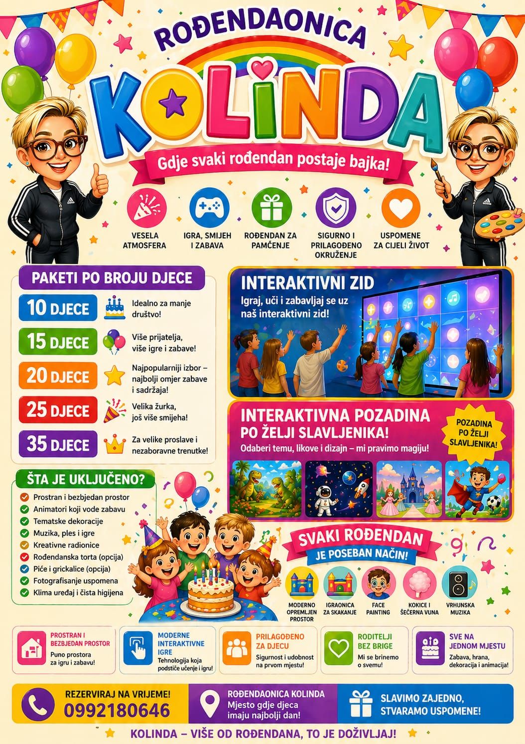 Kolinda rođendaonica ponuda i sadržaji